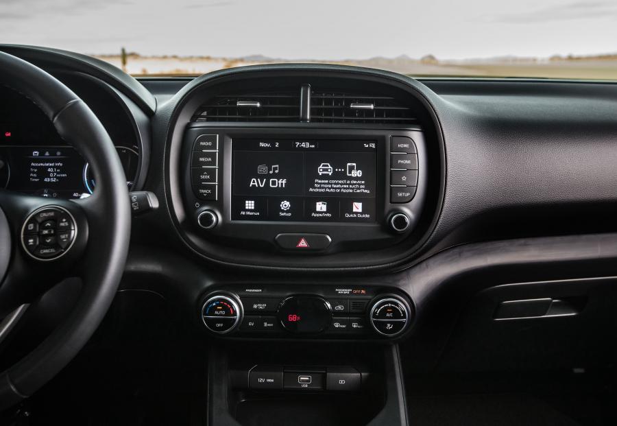 Детали интерьера Kia Soul EV 2019 года  (NA) (фото 30 из 41)